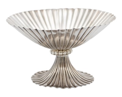 Lot 171 - An Argentinian silver (tests sterling silver) fluted pedestal comport.