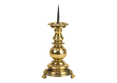 Lot 1106 - A Flemish brass pricket candlestick.