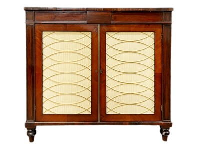 Lot 674 - A Regency mahogany side cabinet.