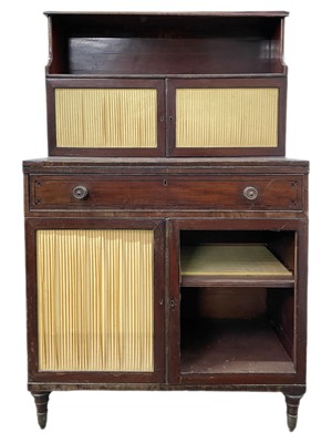 Lot 696 - A Regency mahogany chiffonier writing cabinet.