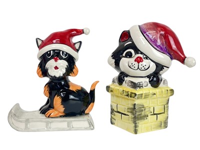 Lot 346 - A Lorna Bailey pottery Christmas Cat.
