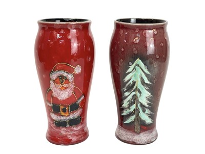 Lot 301 - An Anita Harris Art Pottery trial Christmas vase.