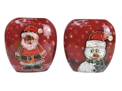 Lot 331 - An Anita Harris Art Pottery trial Christmas purse vase.