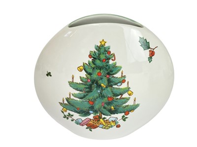 Lot 310 - A Belleek porcelain Santa bauble.