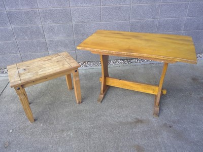 Lot 10 - A Refectory Style Table in Yew and a Hardwood...