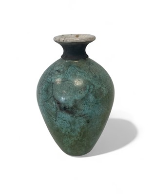 Lot 22 - A raku studio pottery vase by Andrew Haigh,...