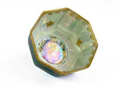Lot 387 - A Wedgwood Fairyland Lustre Dragon miniature octagonal bowl.