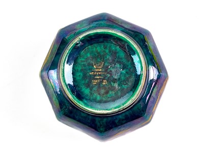 Lot 387 - A Wedgwood Fairyland Lustre Dragon miniature octagonal bowl.