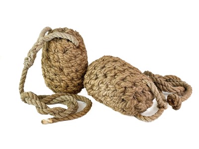 Lot 229 - Two rope fenders.