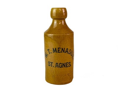 Lot 455 - A stoneware Ginger Beer bottle W.T. Menadue St Agnes.