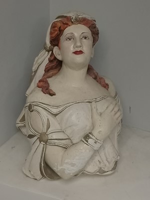 Lot 1069 - A 20th Century plaster figurehead