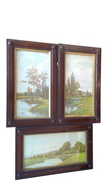 Lot 163 - Three George Oyston prints in oak frames, each...