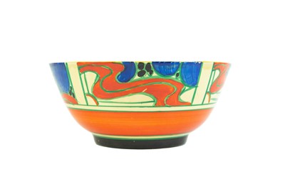 Lot 1004 - A Clarice Cliff Fantasque Sunrise pattern fruit bowl.