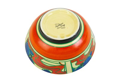 Lot 1004 - A Clarice Cliff Fantasque Sunrise pattern fruit bowl.