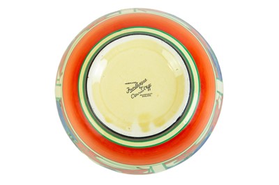 Lot 1004 - A Clarice Cliff Fantasque Sunrise pattern fruit bowl.
