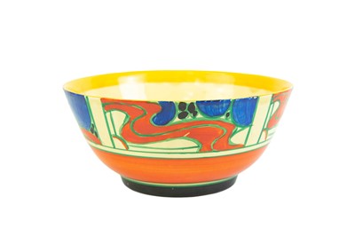 Lot 1004 - A Clarice Cliff Fantasque Sunrise pattern fruit bowl.