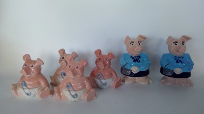 Lot 158 - Six Natwest ceramic piggy banks, two designs.