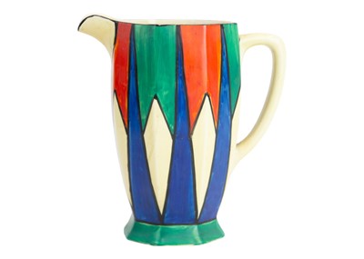 Lot 1017 - A Clarice Cliff Original Bizarre Athens shape jug.