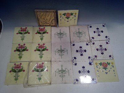 Lot 87 - Vintage Tiles. The Tiles measure 15cm by 15cm.