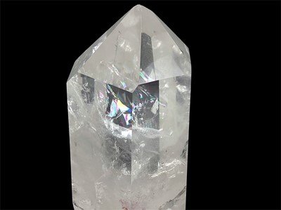 Lot 128 - A large quartz rainbow point.