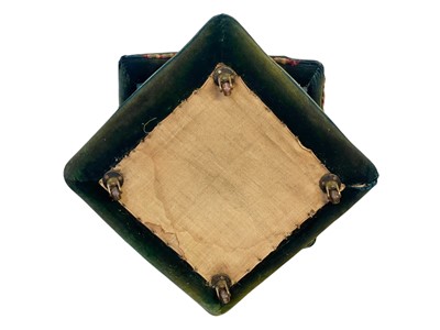 Lot 683 - A late Victorian carpet upholstered and velvet stool.