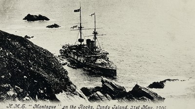 Lot 201 - HMS Montague, Lundy Island, 1906