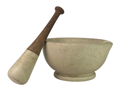 Lot 124 - A large pharmaceutical pestle and mortar.