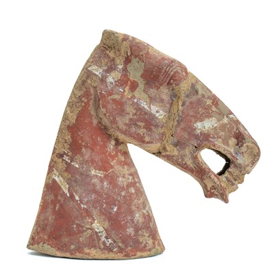 Lot A Chinese terracotta horse head.