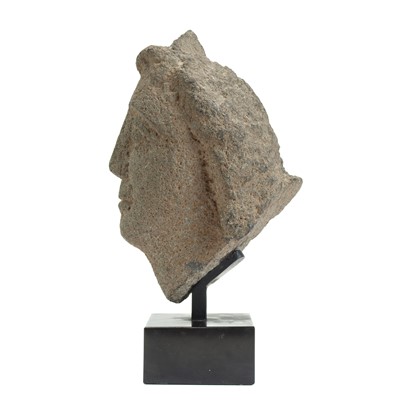 Lot A Gallo-Roman carved stone head.