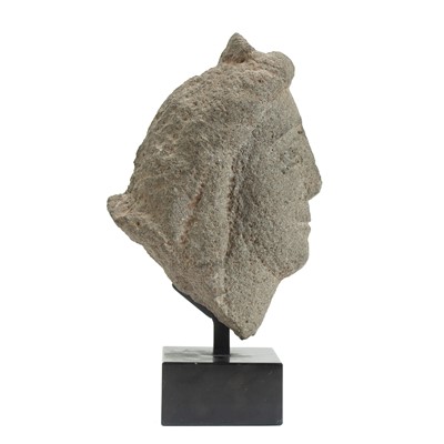 Lot A Gallo-Roman carved stone head.