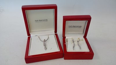 Lot 45 - 'Hot Diamonds' sterling silver and diamond...