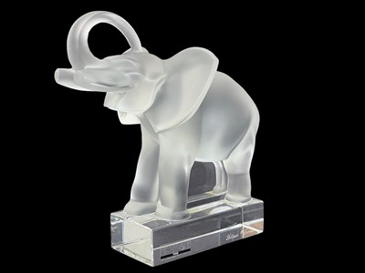 Lot 339 - A Lalique glass model of an elephant.