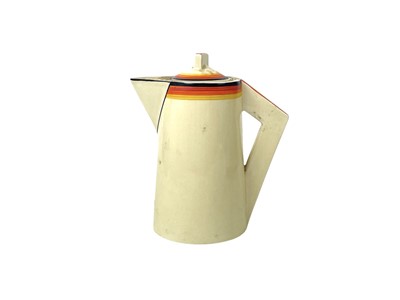 Lot 360 - A Clarice Cliff banded ware Conical Odilon coffee set.