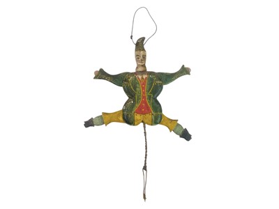 Lot 86 - A 19th century two sided Jumping Jack toy.