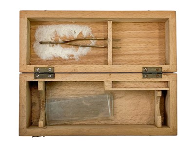 Lot 239 - A brass barrel field microscope.