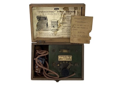 Lot 237 - A 20th century electrotherapy shock box.