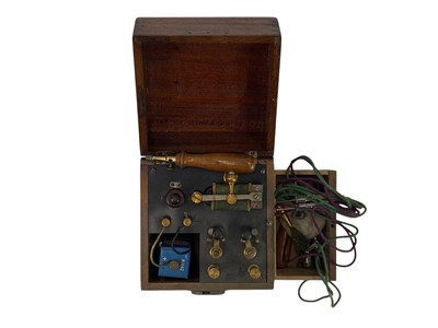 Lot 237 - A 20th century electrotherapy shock box.