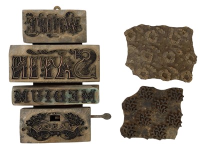 Lot 21 - Textile printing blocks.