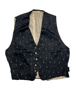 Lot 182 - A Cyril A Castle Ltd of Saville Row silk waistcoat