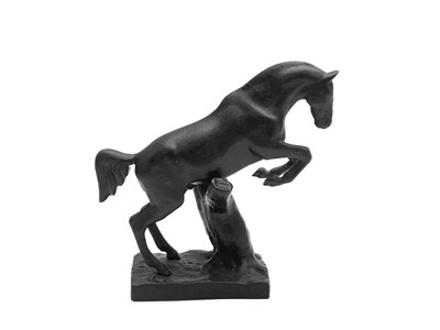 Lot 117 - A 20th century Russian cast iron model of a leaping horse.