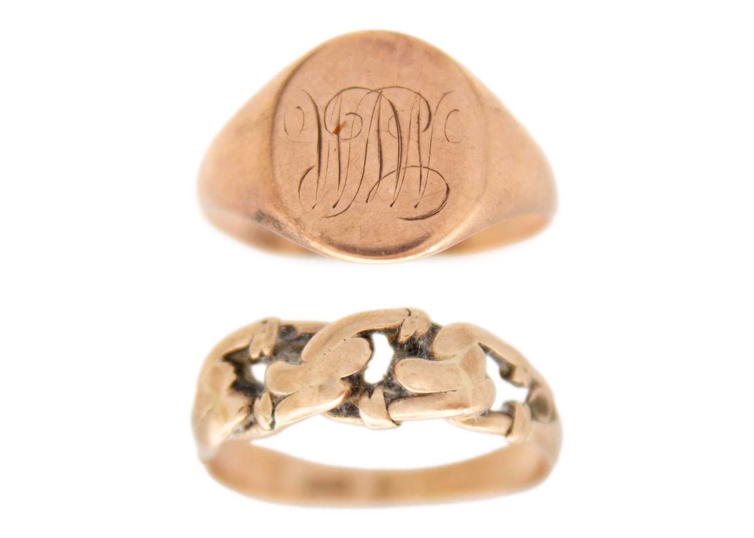 Lot 162 - Two 9ct hallmarked gold rings.