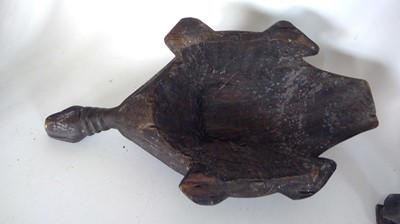 Lot 182 - Terracotta army figures, a wooden carved...