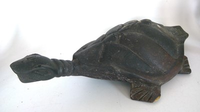 Lot 182 - Terracotta army figures, a wooden carved...