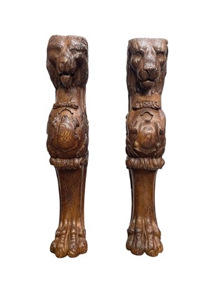 Lot 127 - A pair of carved corbels or supports.