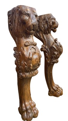 Lot 127 - A pair of carved corbels or supports.