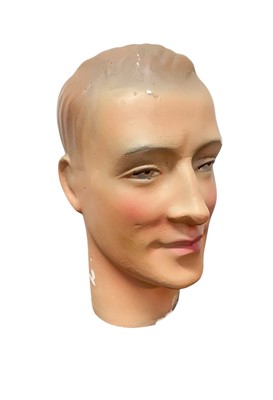 Lot 10 - A plaster male mannequin head.