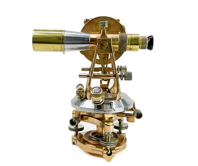 Lot 233 - A brass transit theodolite, by Thornton, Manchester.