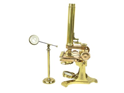 Lot 159 - A Victorian brass compound microscope by John Browning.
