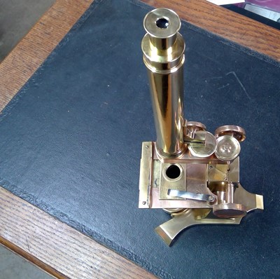 Lot 159 - A Victorian brass compound microscope by John Browning.