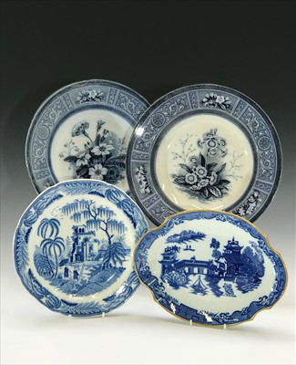 Lot 1022 - Two Victorian South Wales pottery pearlware...